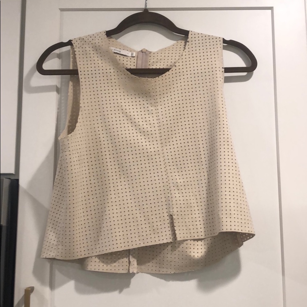 Bishop + Young Cream Crop Top